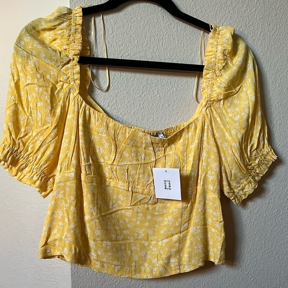 RueTopsBlousesSophie Rue Blooming Gather Bust Blouse yellow size NWT Size L - Picture 2 of 5
